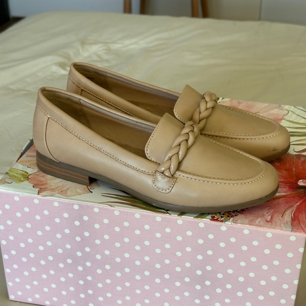 Tan loafers